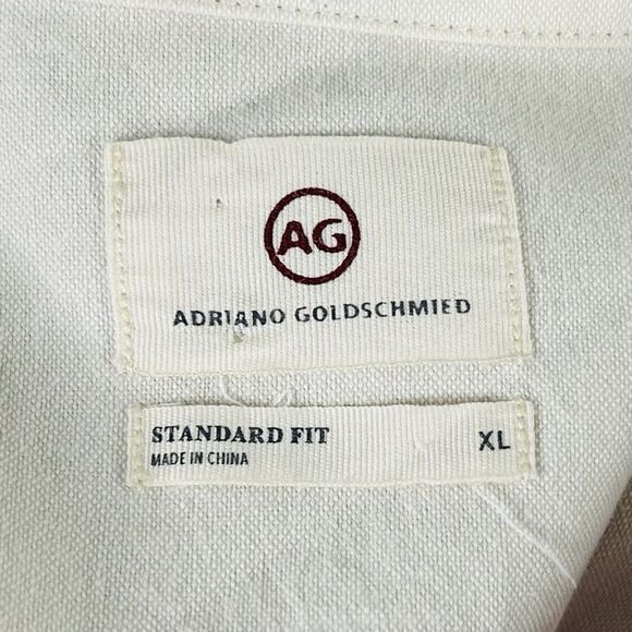AG Adriano Goldschmied XL Standard Fit Oxford Shirt Pink Cotton Button Down - Picture 3 of 5